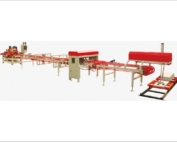 automatic tiles cutting and squaring and Chamfering Line