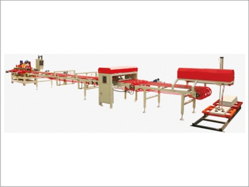 automatic tiles cutting and squaring and Chamfering Line